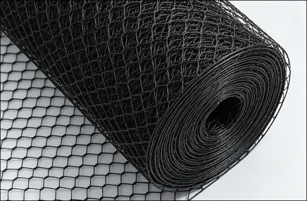 18 Gauge black pvc coated steel hex chicken wire for garden fence
