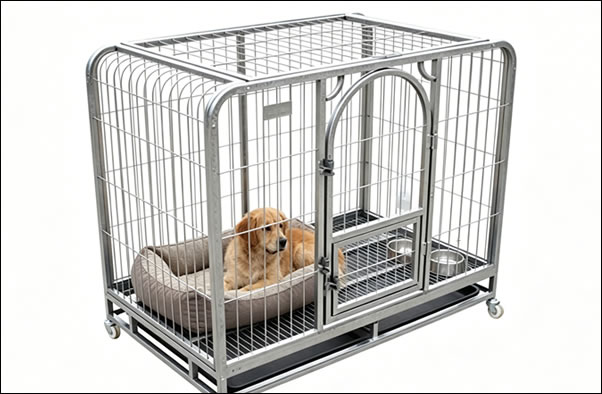 Stainless steel wire mesh mobile dog cages
