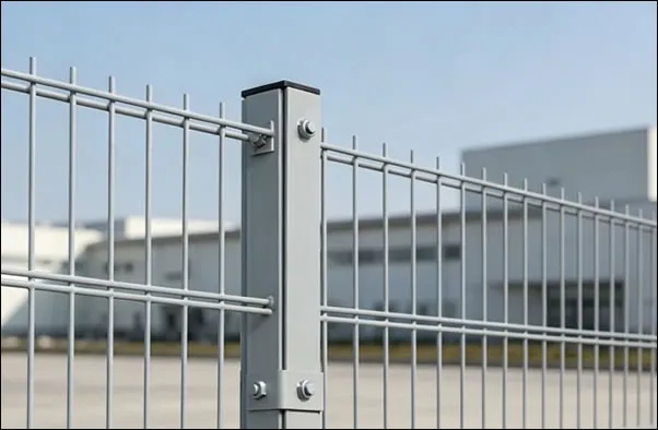 868 type double wire welded fence panels mesh 50 x 200 mm white powder coated