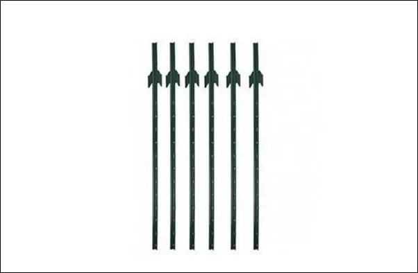 8ft green u type fence post