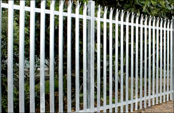 W Section Triple Pointed Galvanized Steel Palisade Fence