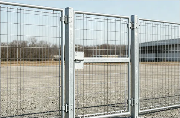 Welded wire mesh fencing system for perimeter protection