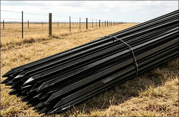 Australian Y Star Picket Post Black Bitumen Painted Color