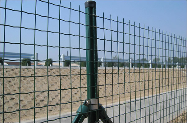 Welded mesh fence green pvc coated