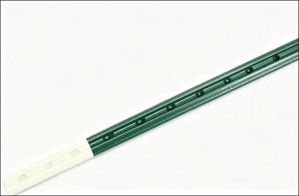6 feet Studded T Post with white painted top